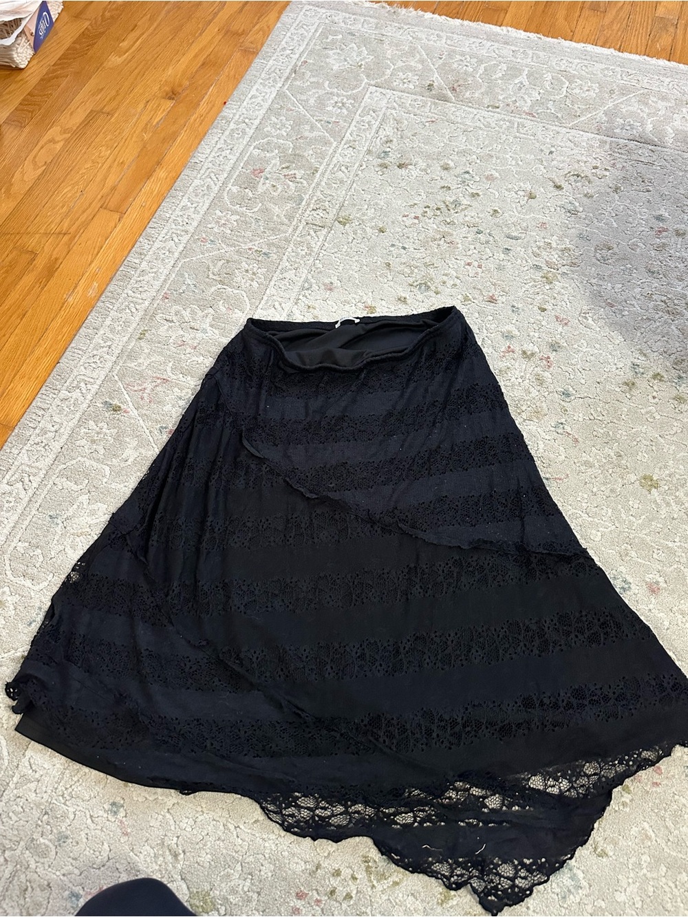 Ardene Black Lace A-Line Maxi Skirt